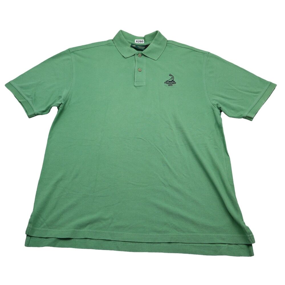 Pinehurst Shirt Mens L Green Polo Collection Ashworth Golf Rugby Casual